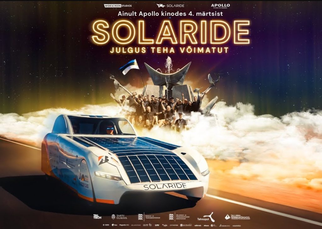 Solaride, en solbil skabt af estiske studerende, vandt andenpladsen i en australsk konkurrence